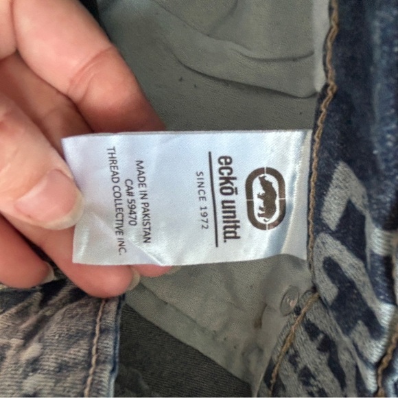 Ecko Unlimited Denim Jeans Men's Size 36 Vintage Wash Retro Y2k streetwear - Picture 8 of 10